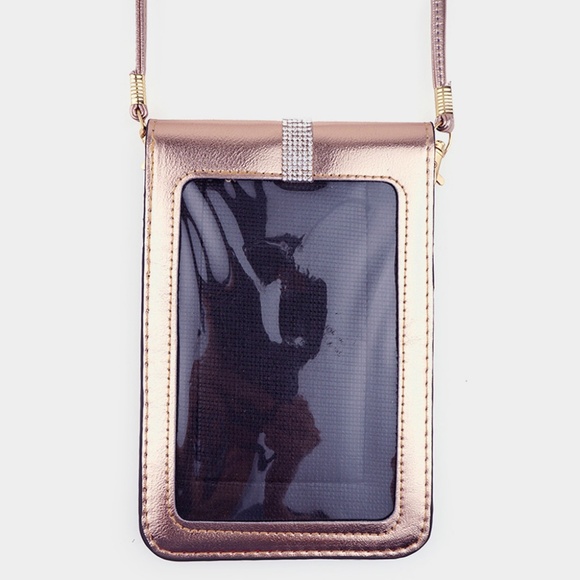 Rose Gold Crossbody Cellphone Touchscreen - Picture 2 of 3
